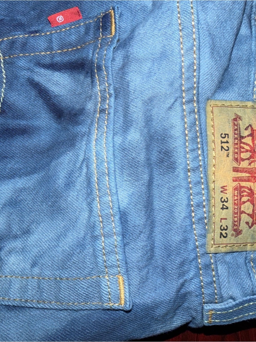 Levi's 512 Men's Blue Tie-Dye Slim Straight Jeans - Picture 7 of 7
